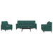 Set canapele cu perne/rulouri, 3 piese, verde închis, catifea - WALTI WALTI