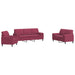 Set canapea cu perne/rulouri, 3 piese, roșu vin, catifea - WALTI WALTI