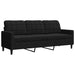 Set de canapele cu perne/rulouri, 3 piese, negru, catifea - WALTI WALTI