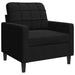 Set de canapele cu perne/rulouri, 3 piese, negru, catifea - WALTI WALTI