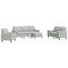 Set de canapele cu perne, 4 piese, gri deschis, catifea - WALTI WALTI