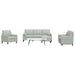 Set de canapele cu perne, 4 piese, gri deschis, catifea - WALTI WALTI