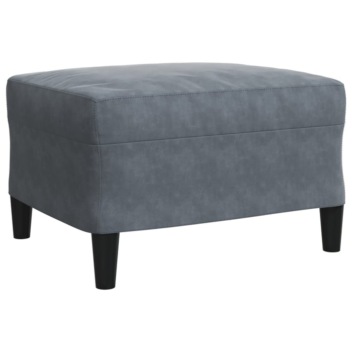 Set de canapele cu perne/rulouri, 4 piese, gri închis, catifea - WALTI WALTI