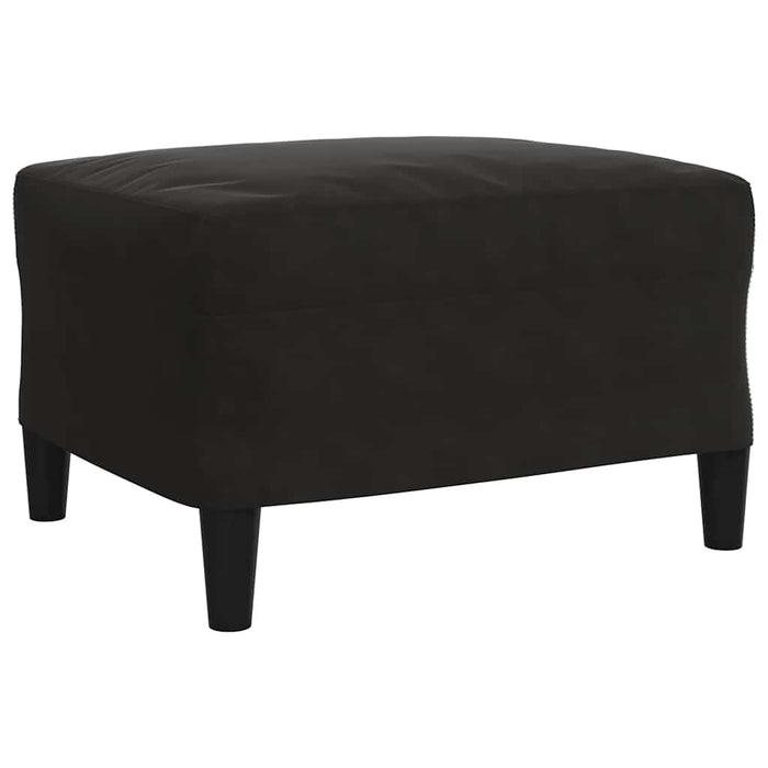 Set de canapele cu perne/rulouri, 4 piese, negru, catifea - WALTI WALTI