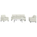 Set de canapele cu perne/rulouri, 4 piese, crem, catifea - WALTI WALTI