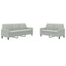 Set de canapele cu perne, 2 piese, gri deschis, catifea - WALTI WALTI