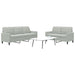 Set de canapele cu perne, 2 piese, gri deschis, catifea - WALTI WALTI