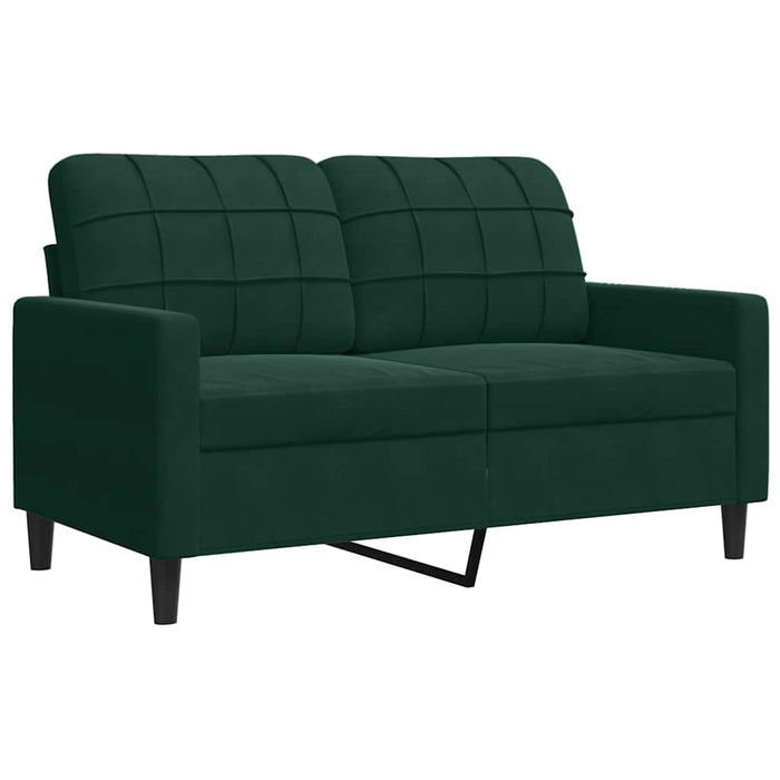 Set de canapele cu perne, 2 piese, verde închis, catifea - WALTI WALTI
