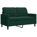 Set de canapele cu perne, 2 piese, verde închis, catifea - WALTI WALTI