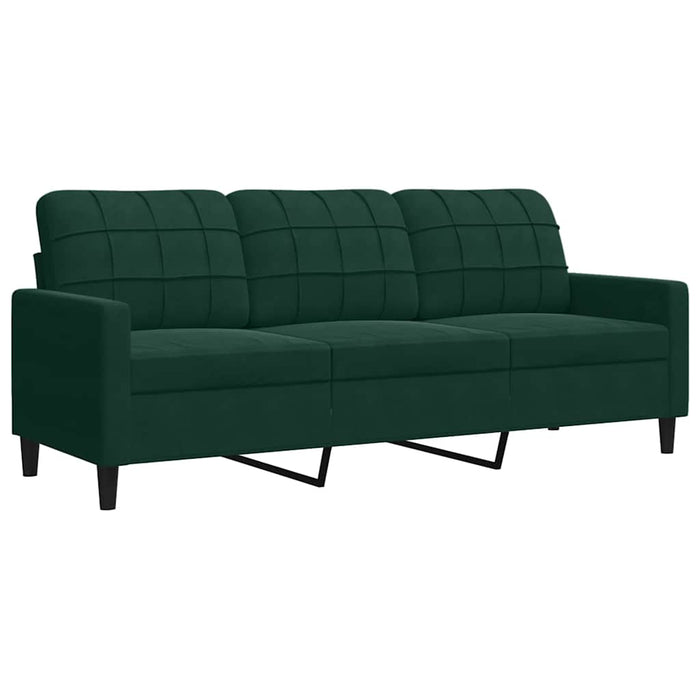 Set de canapele cu perne, 2 piese, verde închis, catifea - WALTI WALTI