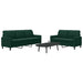 Set de canapele cu perne, 2 piese, verde închis, catifea - WALTI WALTI