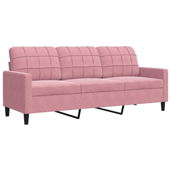 Set de canapele cu perne, 2 piese, roz, catifea - WALTI WALTI