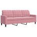 Set de canapele cu perne, 2 piese, roz, catifea - WALTI WALTI
