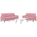Set de canapele cu perne, 2 piese, roz, catifea - WALTI WALTI