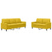 Set de canapele cu perne, 2 piese, galben, catifea - WALTI WALTI