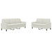 Set de canapele cu perne, 2 piese, crem, catifea - WALTI WALTI