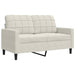Set de canapele cu perne, 2 piese, crem, catifea - WALTI WALTI