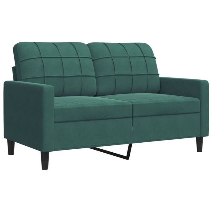 Set de canapele cu perne, 3 piese, verde închis, catifea - WALTI WALTI