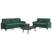 Set de canapele cu perne, 3 piese, verde închis, catifea - WALTI WALTI