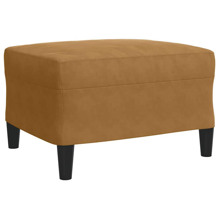 Set de canapele cu perne, 3 piese, maro, catifea - WALTI WALTI