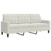 Set de canapele cu perne, 3 piese, crem, catifea - WALTI WALTI