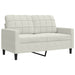 Set de canapele cu perne, 3 piese, crem, catifea - WALTI WALTI
