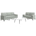 Set de canapele cu perne, 2 piese, gri deschis, catifea - WALTI WALTI