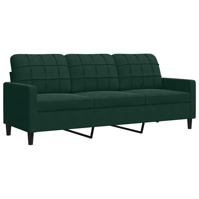 Set canapele cu perne/rulouri, 2 piese, verde închis, catifea - WALTI WALTI