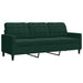 Set canapele cu perne/rulouri, 2 piese, verde închis, catifea - WALTI WALTI