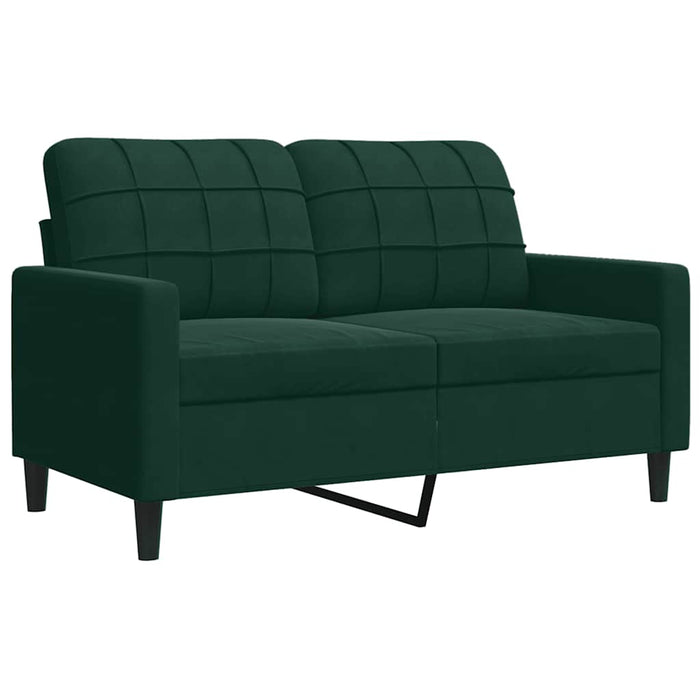 Set canapele cu perne/rulouri, 2 piese, verde închis, catifea - WALTI WALTI