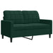 Set canapele cu perne/rulouri, 2 piese, verde închis, catifea - WALTI WALTI