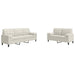 Set de canapele cu perne/rulouri, 2 piese, crem, catifea - WALTI WALTI