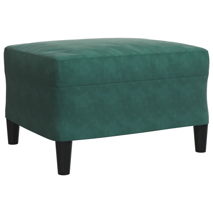 Set canapele cu perne/rulouri, 3 piese, verde închis, catifea - WALTI WALTI