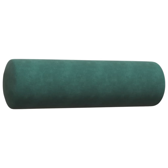 Set canapele cu perne/rulouri, 3 piese, verde închis, catifea - WALTI WALTI