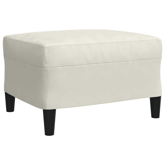 Set de canapele cu perne/rulouri, 3 piese, crem, catifea - WALTI WALTI