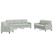 Set de canapele cu perne, 3 piese, gri deschis, catifea - WALTI WALTI