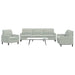Set de canapele cu perne, 3 piese, gri deschis, catifea - WALTI WALTI
