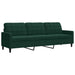 Set de canapele cu perne, 3 piese, verde închis, catifea - WALTI WALTI