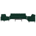 Set de canapele cu perne, 3 piese, verde închis, catifea - WALTI WALTI