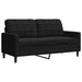 Set de canapele cu perne, 3 piese, negru, catifea - WALTI WALTI