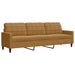 Set de canapele cu perne, 3 piese, maro, catifea - WALTI WALTI