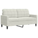 Set de canapele cu perne, 3 piese, crem, catifea - WALTI WALTI