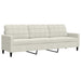 Set de canapele cu perne, 3 piese, crem, catifea - WALTI WALTI
