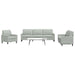 Set de canapele cu perne, 4 piese, gri deschis, catifea - WALTI WALTI