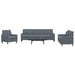 Set de canapele cu perne, 4 piese, gri închis, catifea - WALTI WALTI