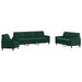 Set de canapele cu perne, 4 piese, verde închis, catifea - WALTI WALTI