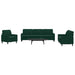 Set de canapele cu perne, 4 piese, verde închis, catifea - WALTI WALTI