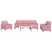 Set de canapele cu perne, 4 piese, roz, catifea - WALTI WALTI