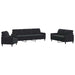 Set de canapele cu perne, 4 piese, negru, catifea - WALTI WALTI