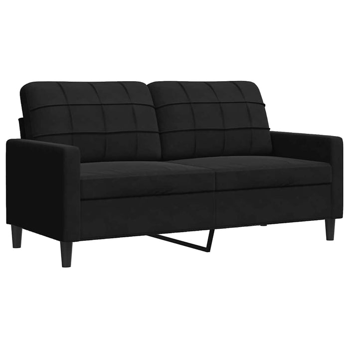 Set de canapele cu perne, 4 piese, negru, catifea - WALTI WALTI